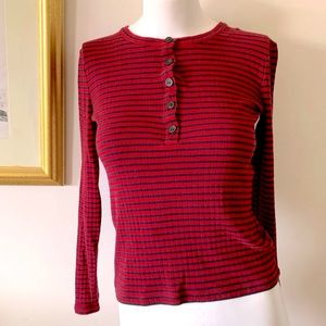 Madewell Striped Long-Sleeve Cotton Top